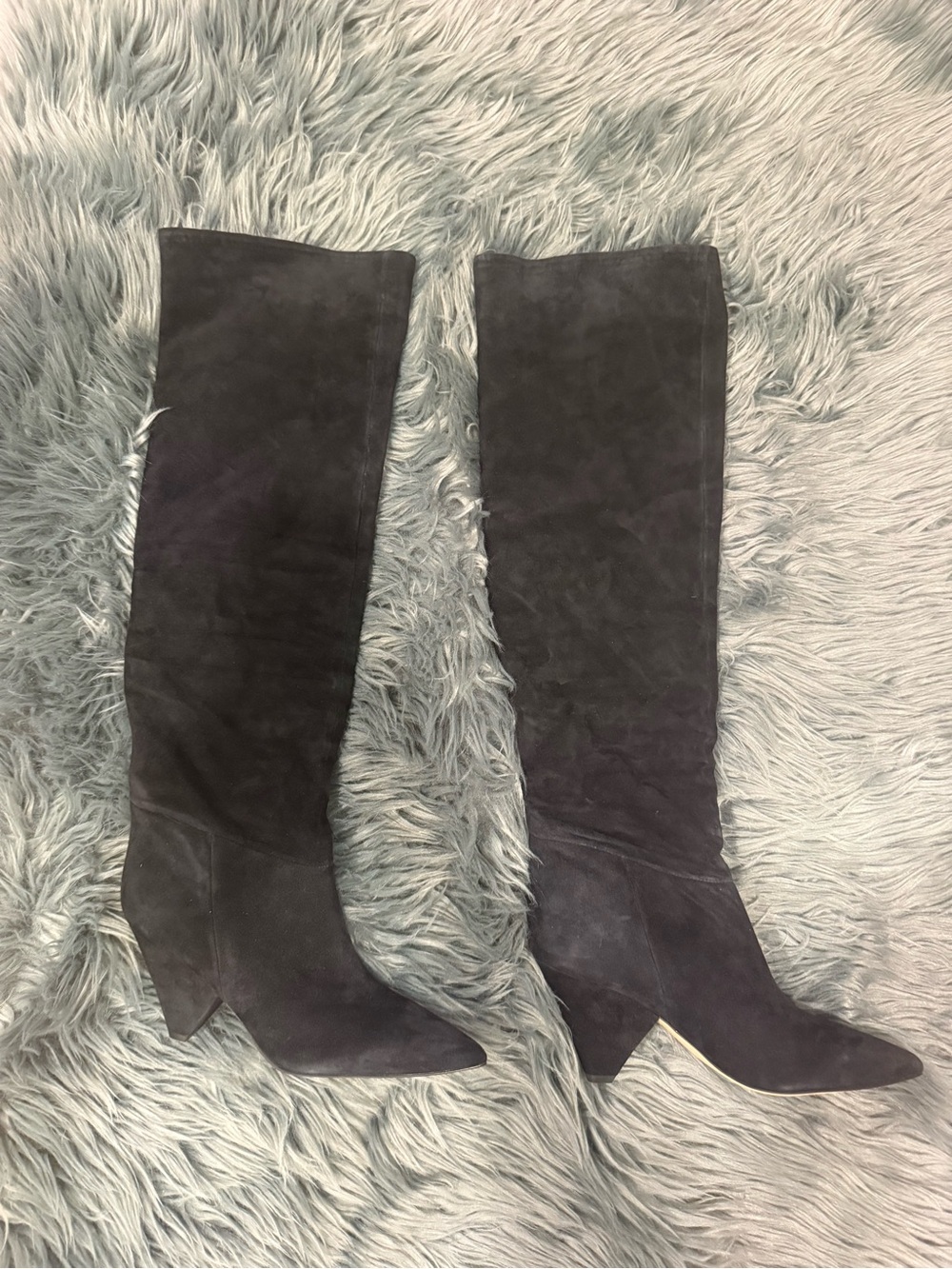 NEW Marc Fisher Suede Over the Knee Boots - Size 8.5 | Color: Black